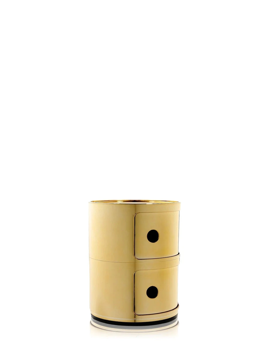 Kartell Componibili Metal Container 2 Elements, Gold