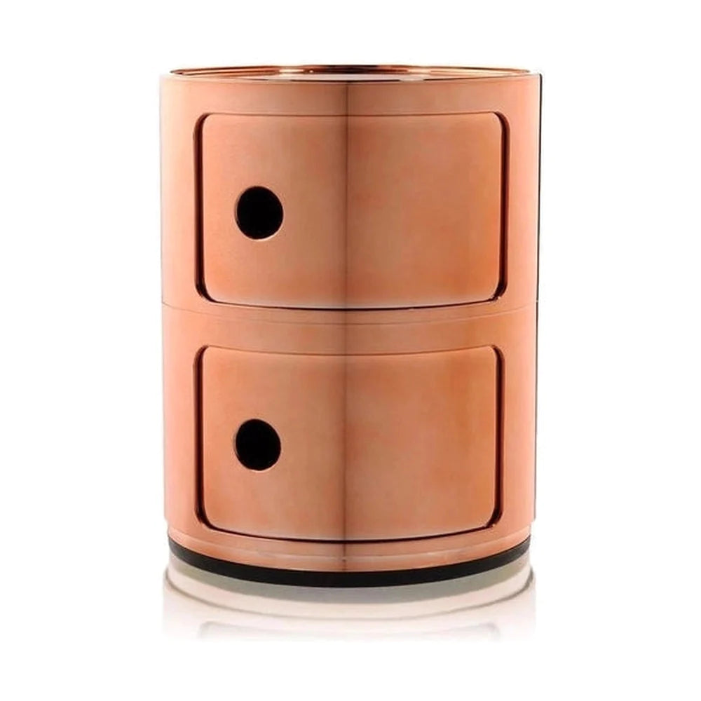 Kartell Componibili Metal Container 2 Elements, Coppy