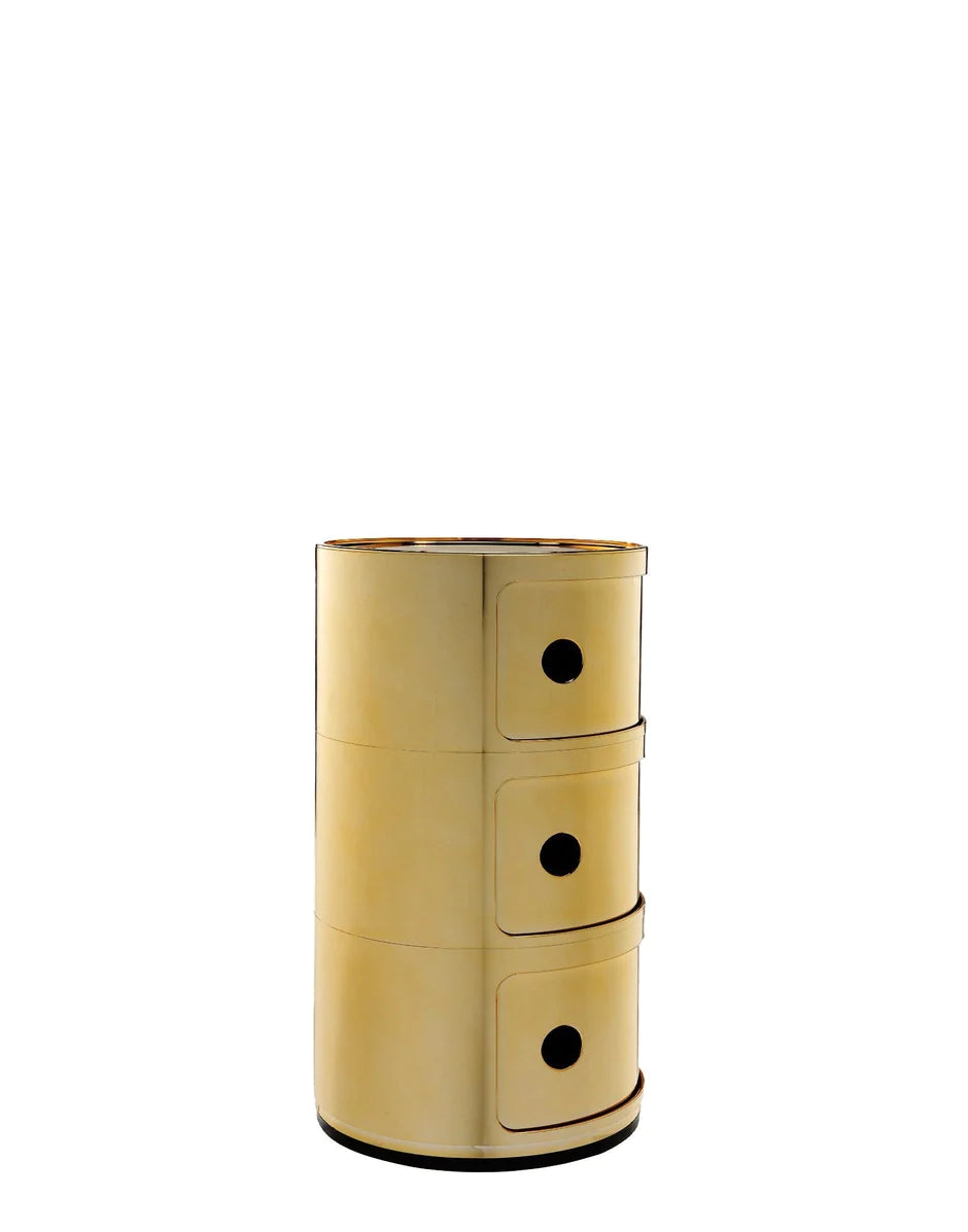 Kartell Componibili Metal Container 3 elementer, guld