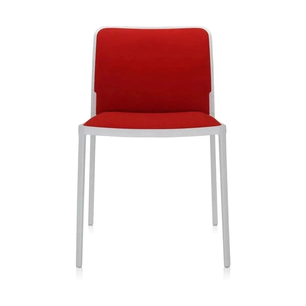 Kartell Audrey Soft Chair, wit/rood
