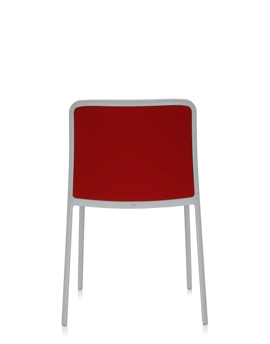 Kartell Audrey -pehmeä tuoli, valkoinen/punainen