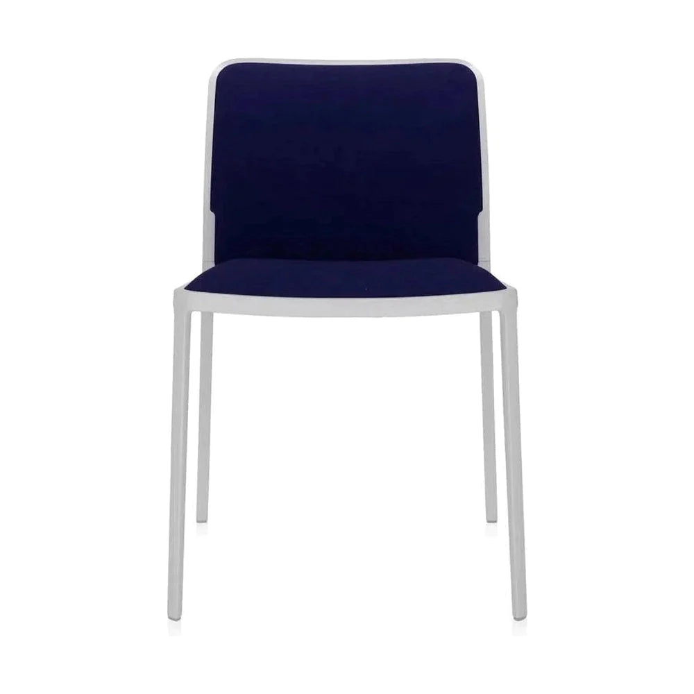Kartell Audreyn pehmeä tuoli, valkoinen/sininen