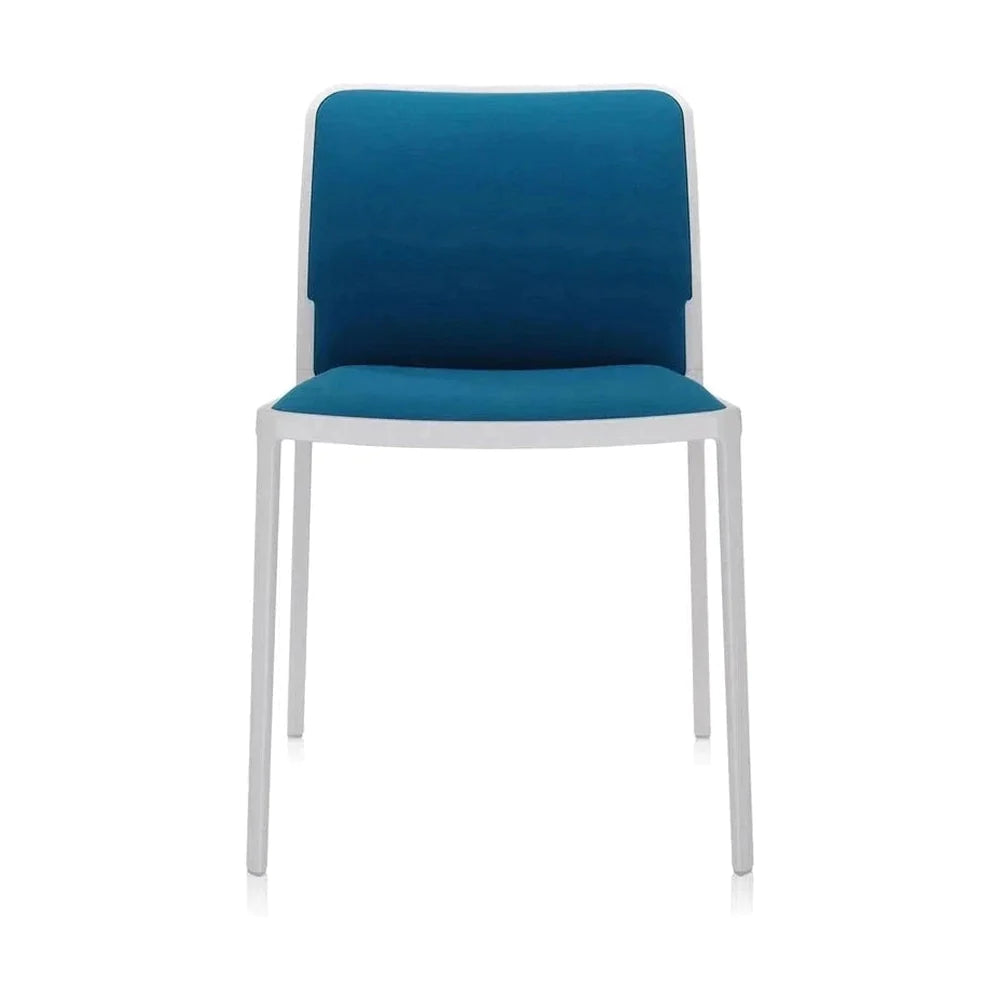 Kartell audrey pehmeä tuoli, valkoinen/sinivihreä sininen
