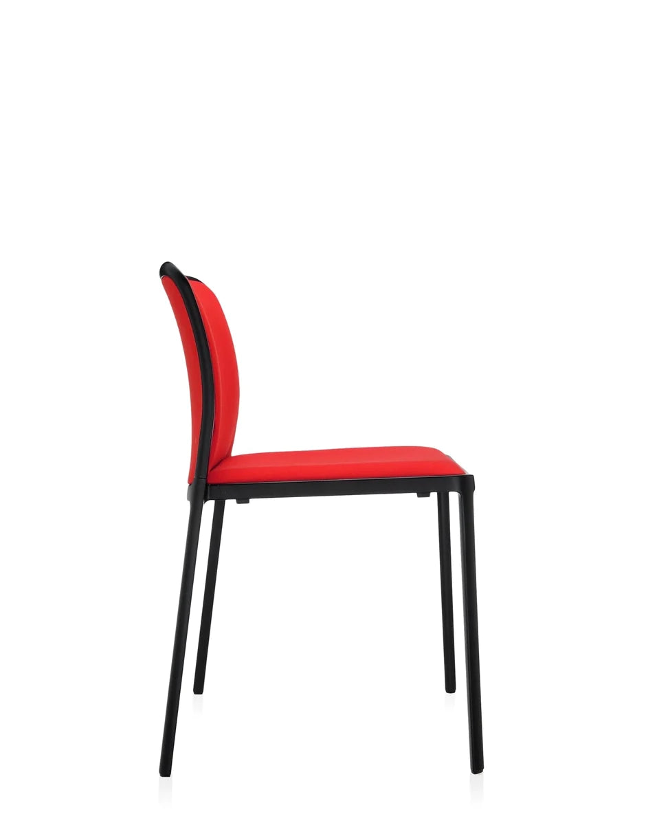 Kartell Audrey Soft Chair, Black/Red