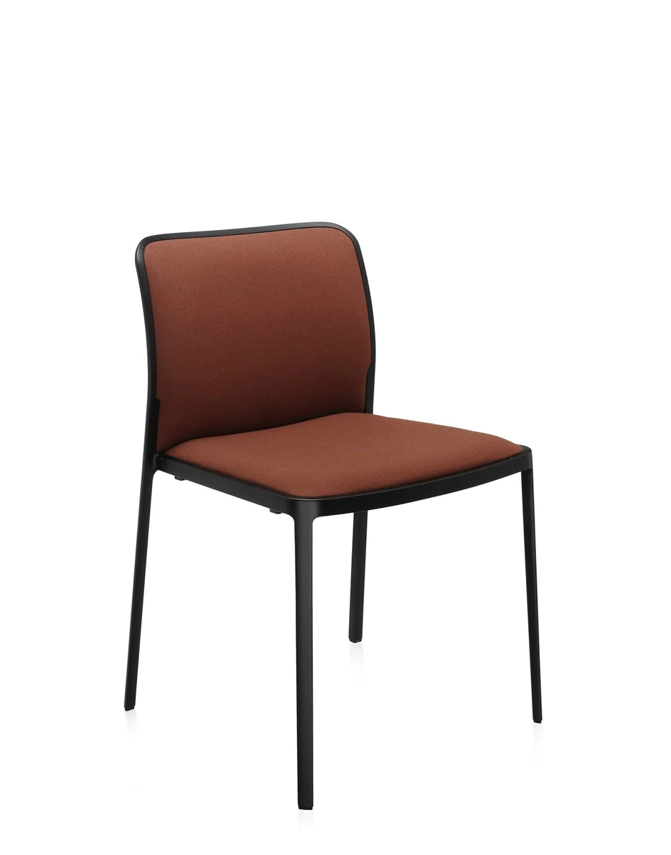 Kartell Audrey blød stol, sort/mursten rød