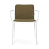 Fauteuil Kartell Audrey Soft Noma, blanc / moutarde