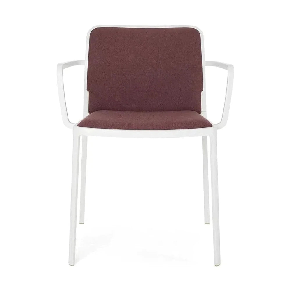 Kartell Audrey Soft Noma fauteuil, wit/bakstenen rood