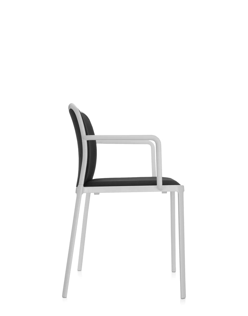 Kartell Audrey Soft Sessel, weiß/schwarz