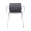 Kartell Audrey morbida poltrona, bianco/grigio