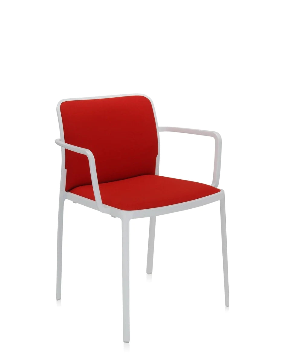 Kartell Audrey Soft fauteuil, wit/rood