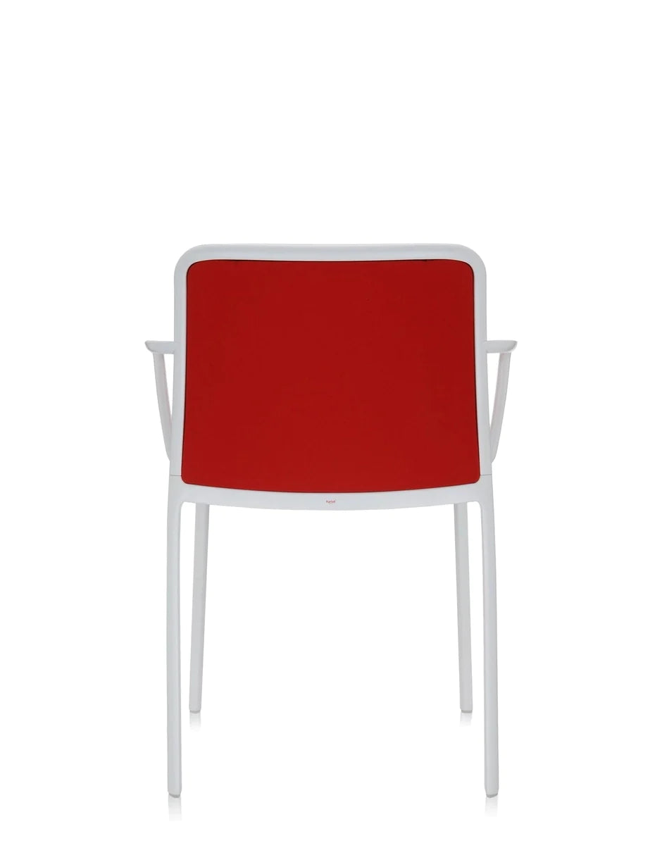 Kartell Audrey Soft fauteuil, wit/rood