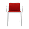 Kartell Audrey Soft fauteuil, wit/rood