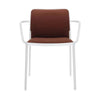 Kartell Audrey Soft fauteuil, wit/bakstenen rood