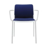 Kartell Audrey morbida poltrona, bianca/blu