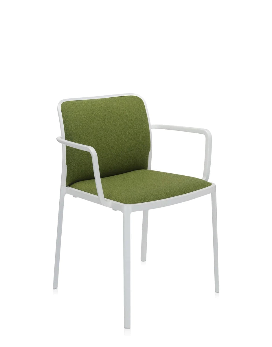 Kartell Audrey Soft Sessel, weiß/grün