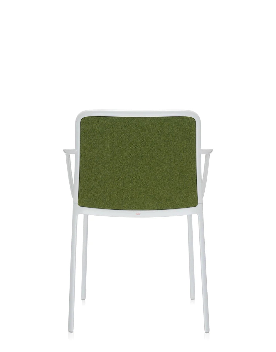 Kartell audrey pehmeä nojatuoli, valkoinen/vihreä