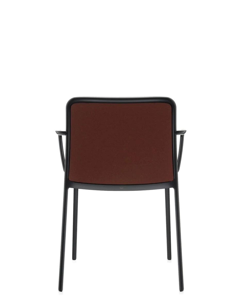 Kartell Audrey Soft fauteuil, zwart/bakstenen rood