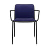 Kartell Audrey Soft fauteuil, zwart/blauw