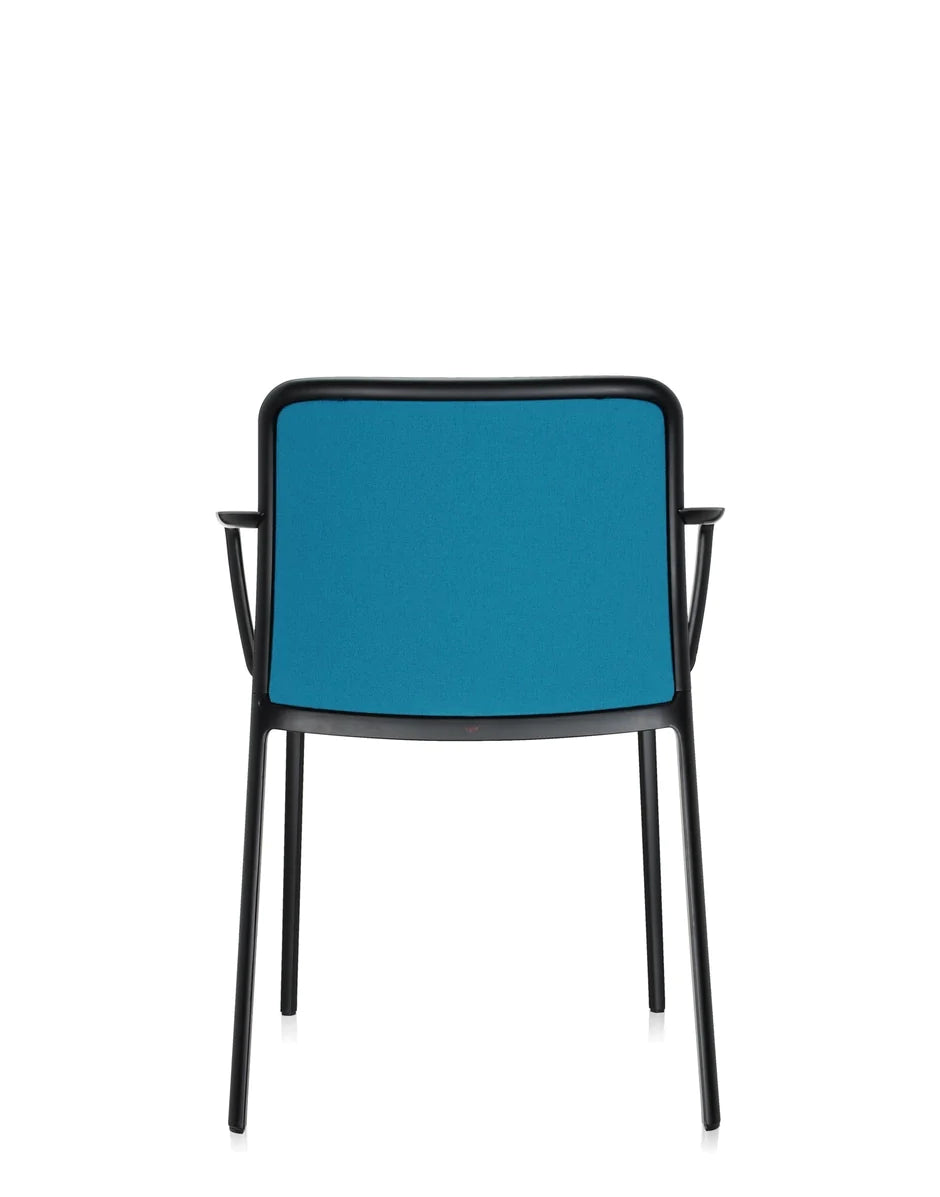 Kartell Audrey Soft fauteuil, zwart/groenblauw blauw