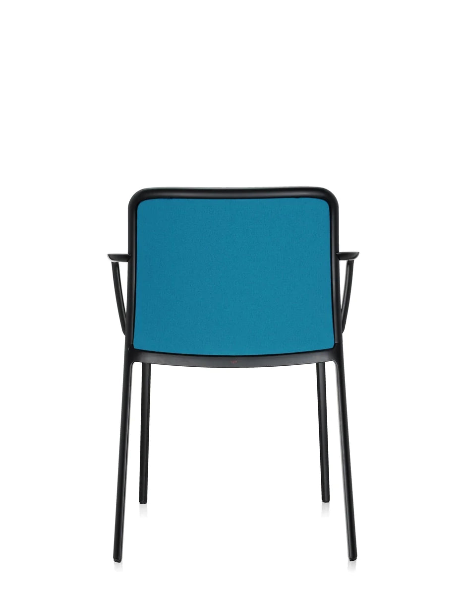 Fauteuil Kartell Audrey Soft, noir / bleu turasse