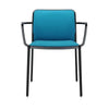 Kartell Audrey Soft fauteuil, zwart/groenblauw blauw