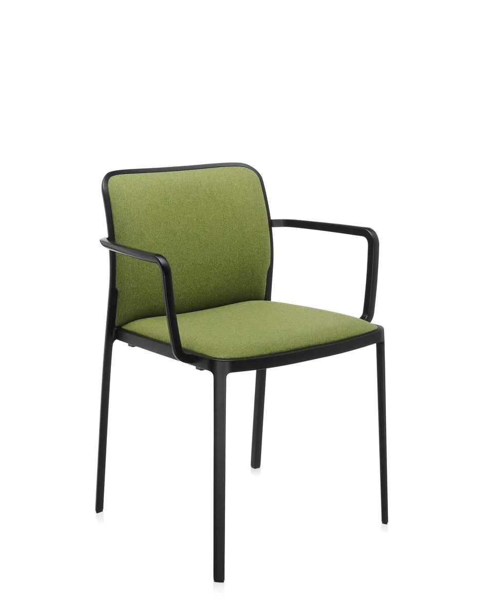 Kartell Audrey软扶手椅，黑色/绿色