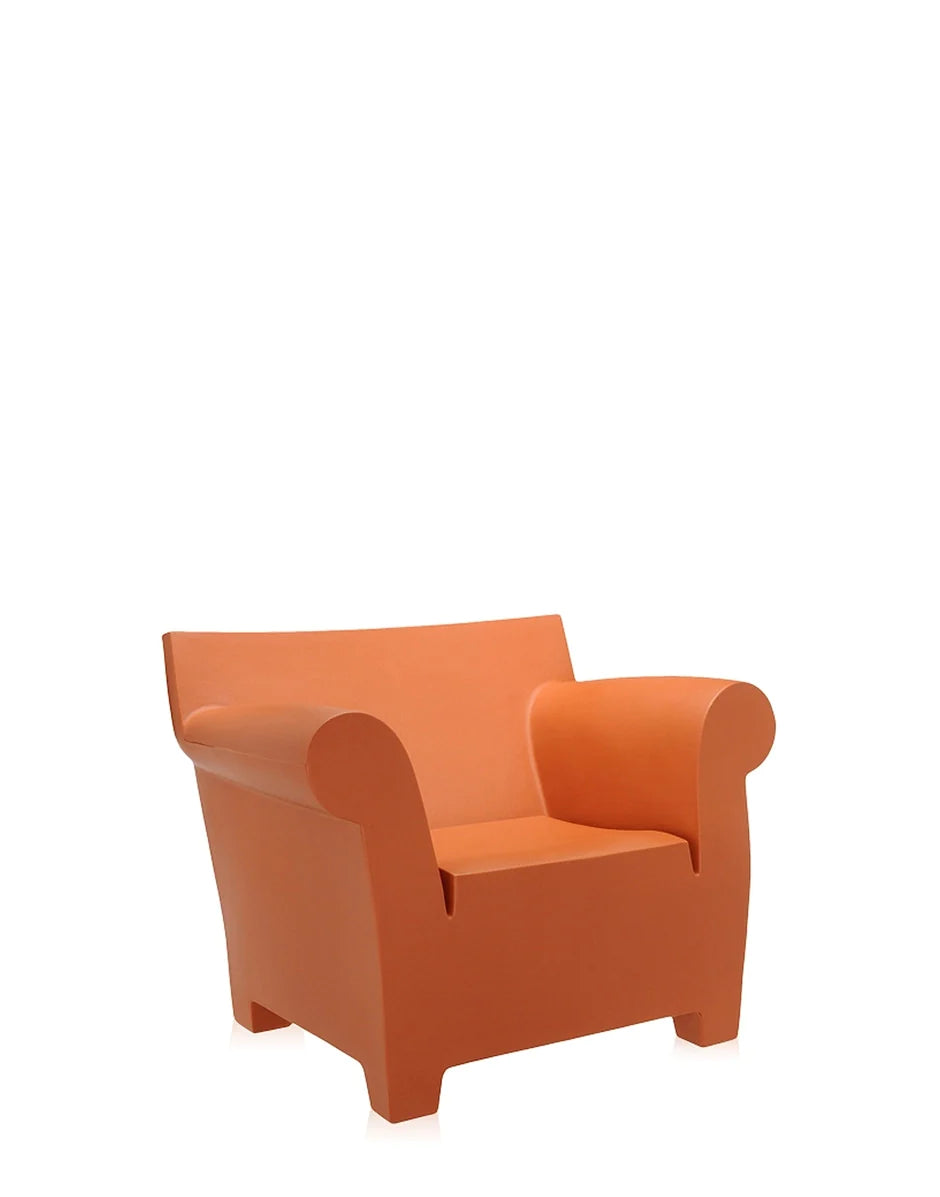 Fauteuil kartell bubble club, terre rouge