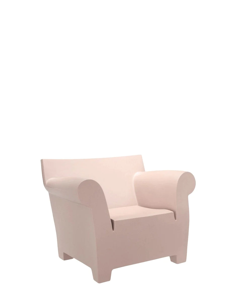 Kartell Bubble Club fauteuil, stoffig roze