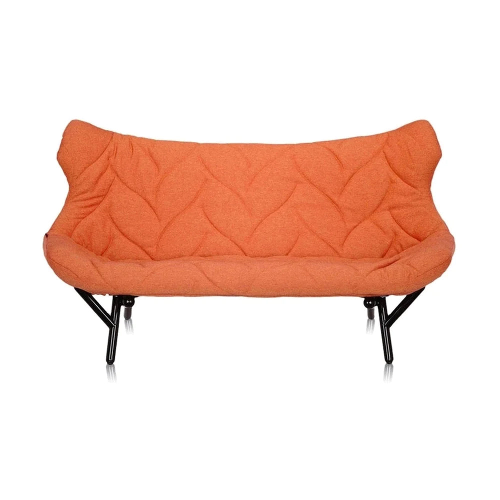 Kartell løvsofa Trevira, svart/oransje