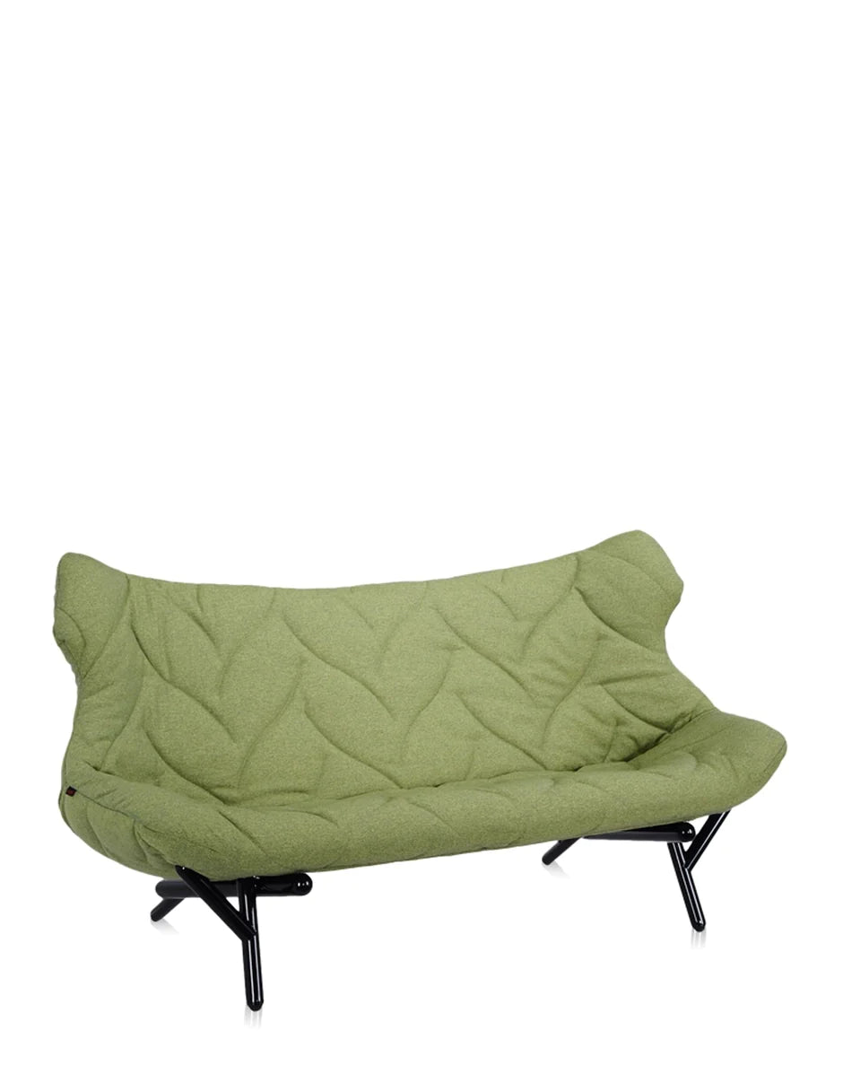 Kartell løv sofa Trevira, svart/grønn