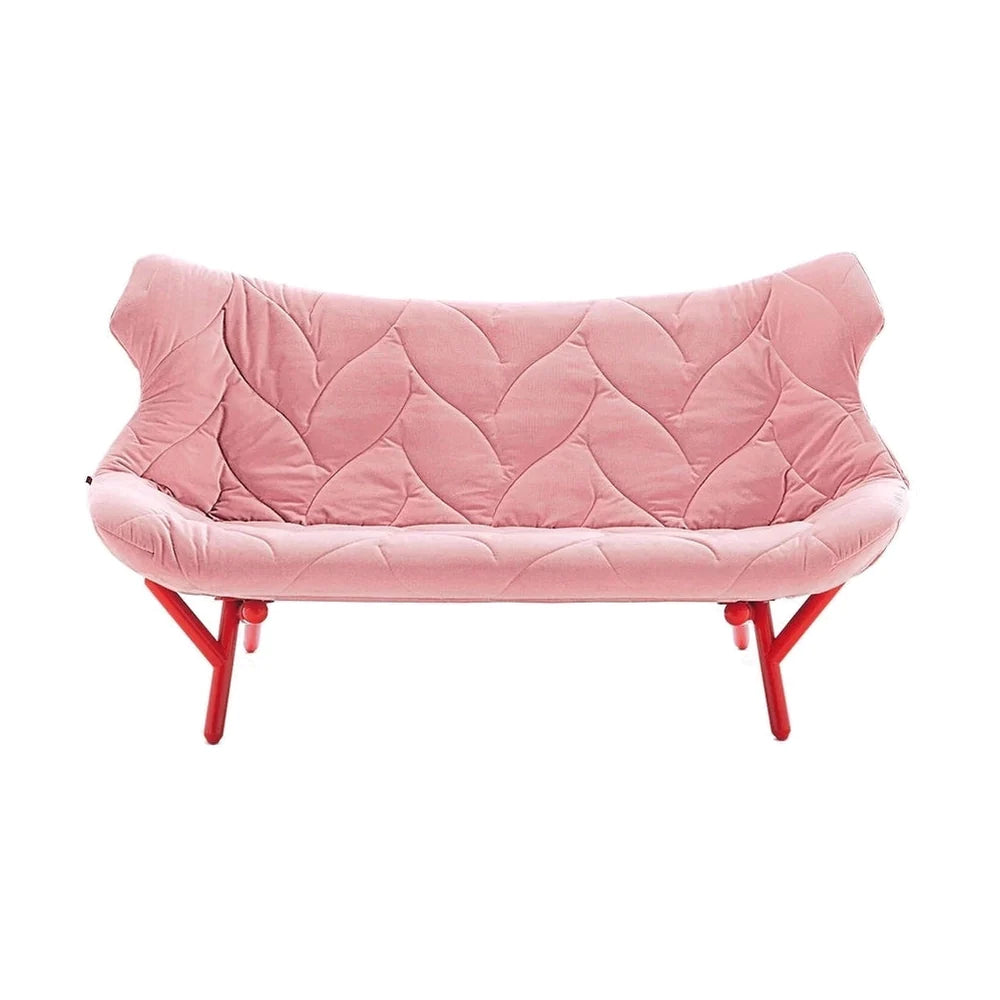 Kartell Fogliame divano velluto, rosso/rosa