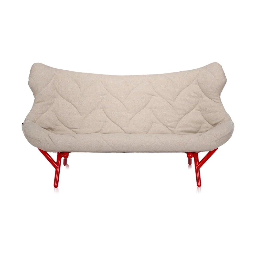 Kartell løv Sofa Trevira, rød/beige