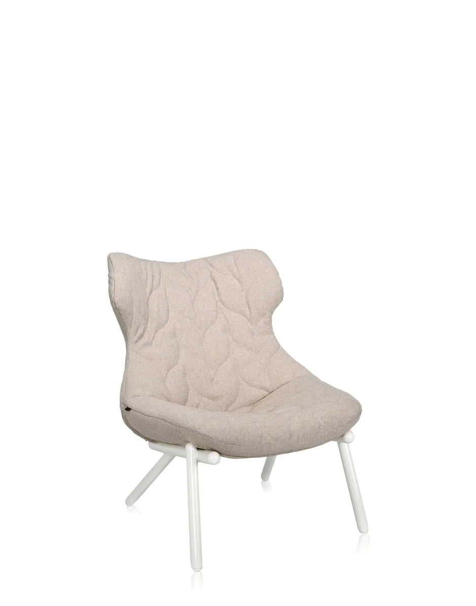 Kartell løv lænestol Trevira, hvid/beige