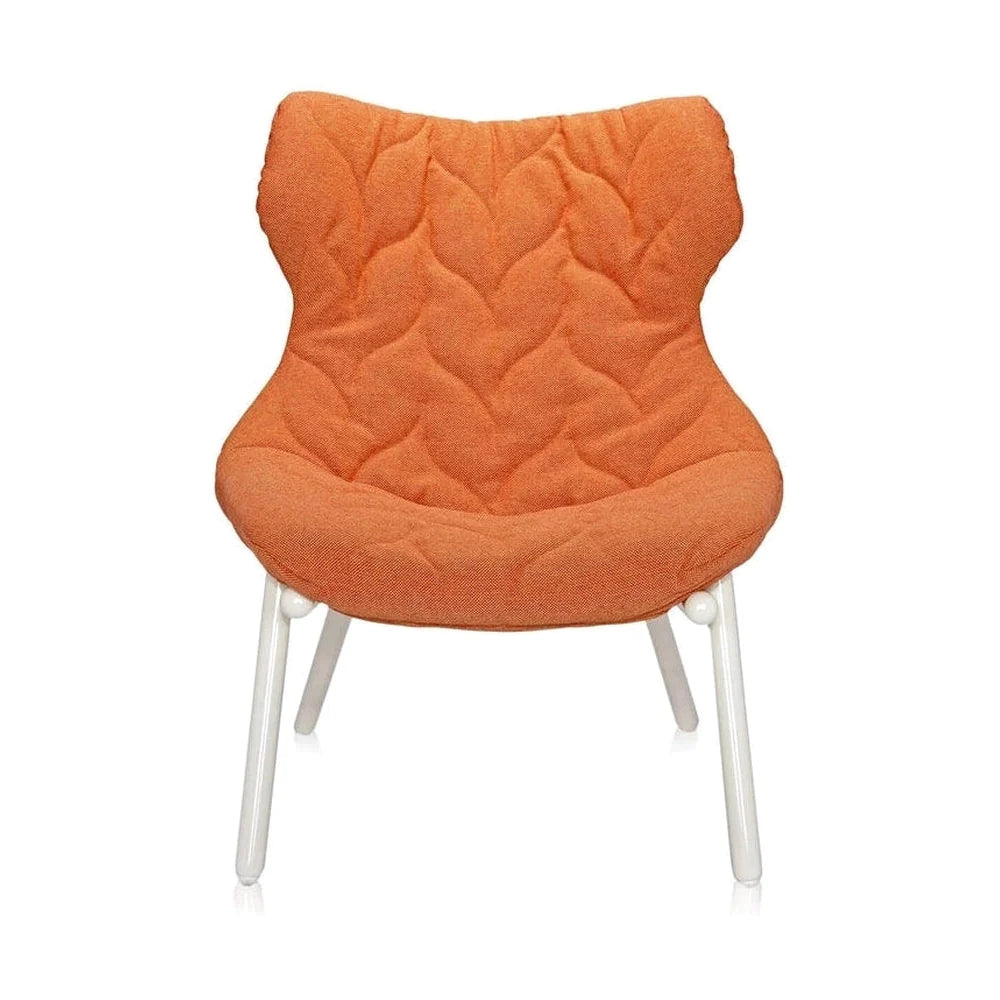 Trevira de fauteuil de feuillage Kartell, blanc / orange