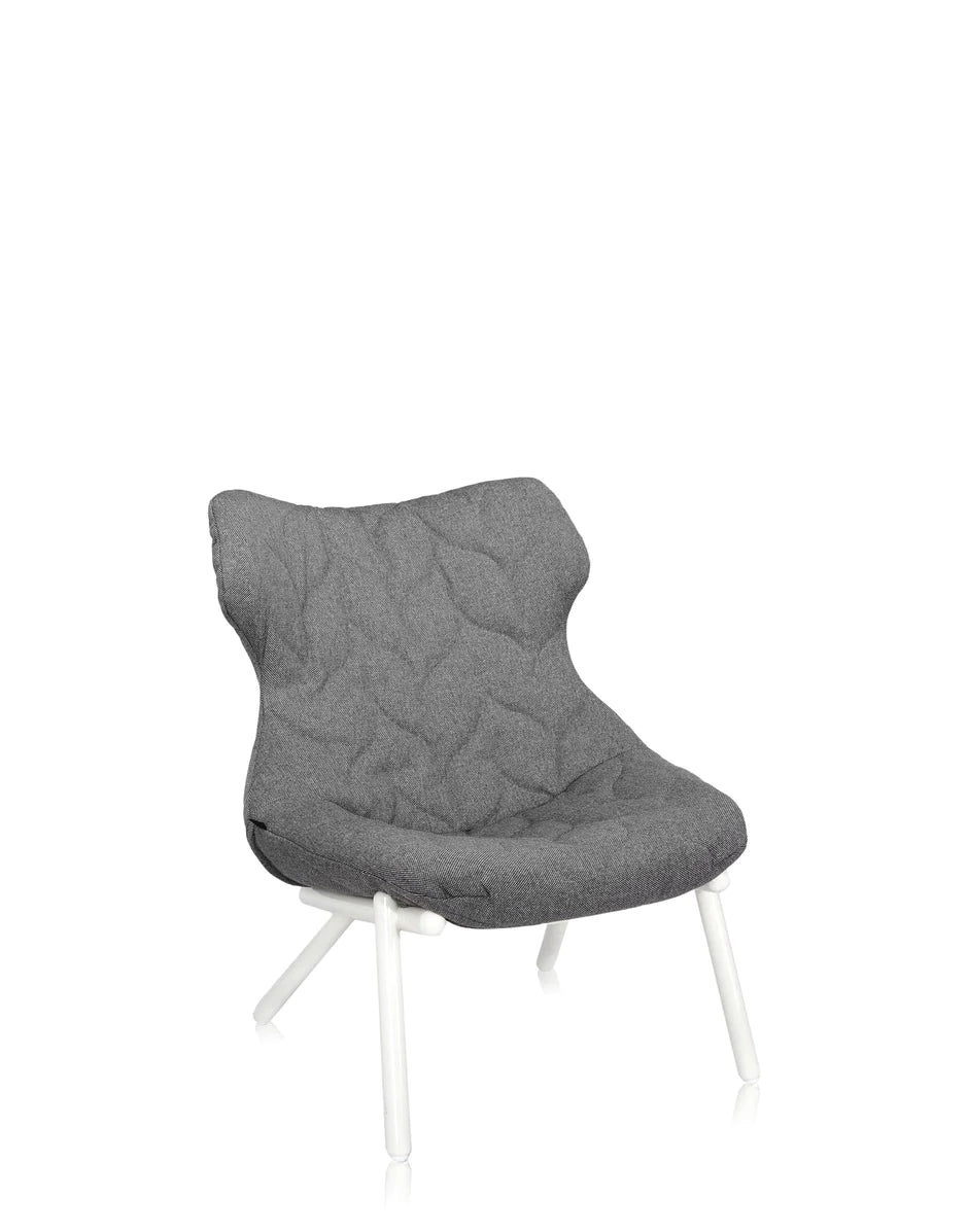 Kartell gebladerte fauteuil Trevira, wit/grijs