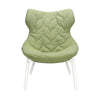 Kartell gebladerte fauteuil Trevira, wit/groen