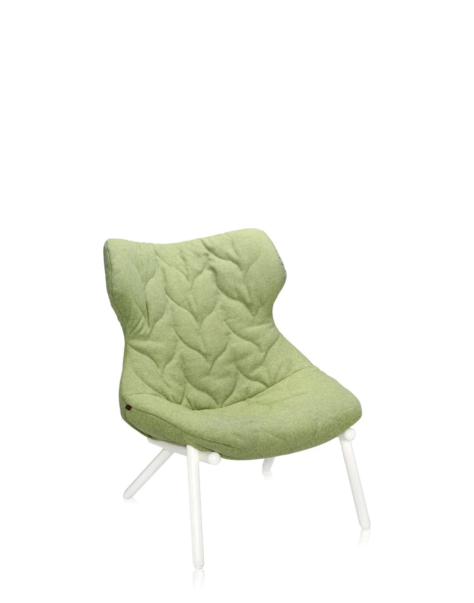 Kartell gebladerte fauteuil Trevira, wit/groen