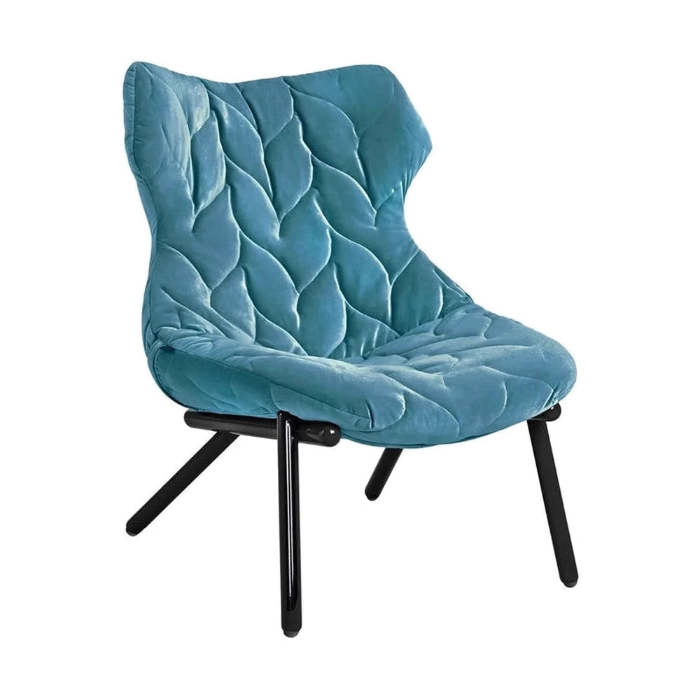 Kartell gebladerte fauteuil fluweel, wit/groenblauw blauw