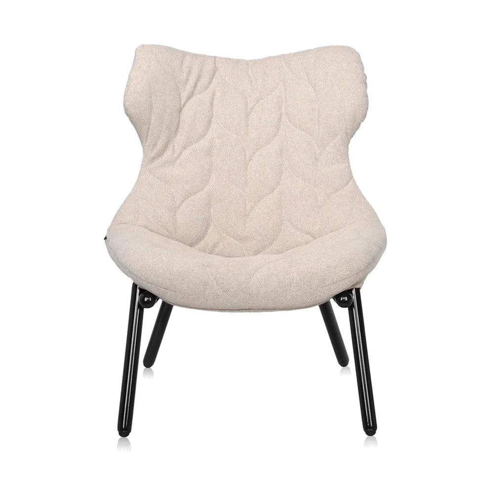 Kartell løvverk lenestol Trevira, svart/beige