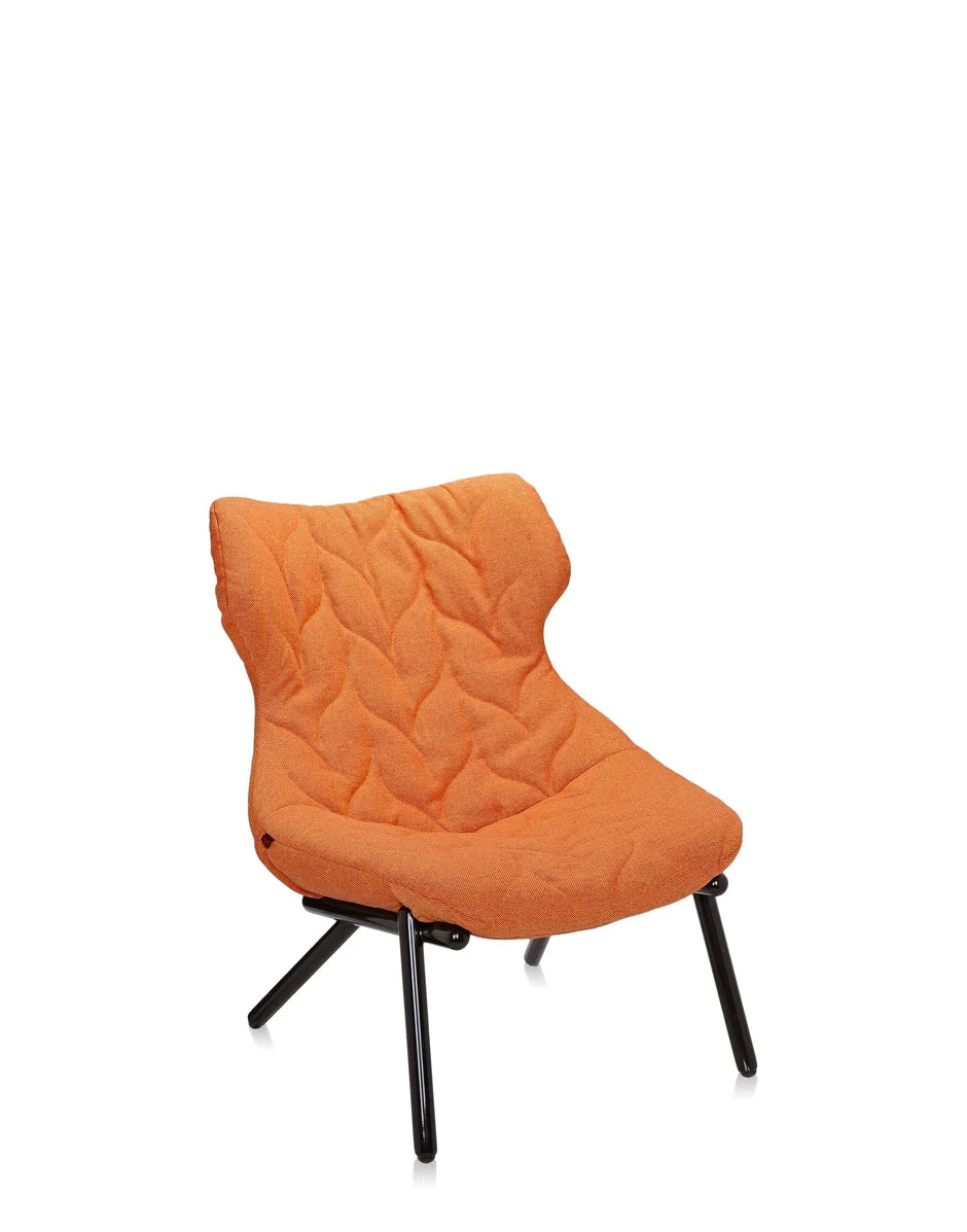 Kartell Follage Sillón Trevira, negro/naranja