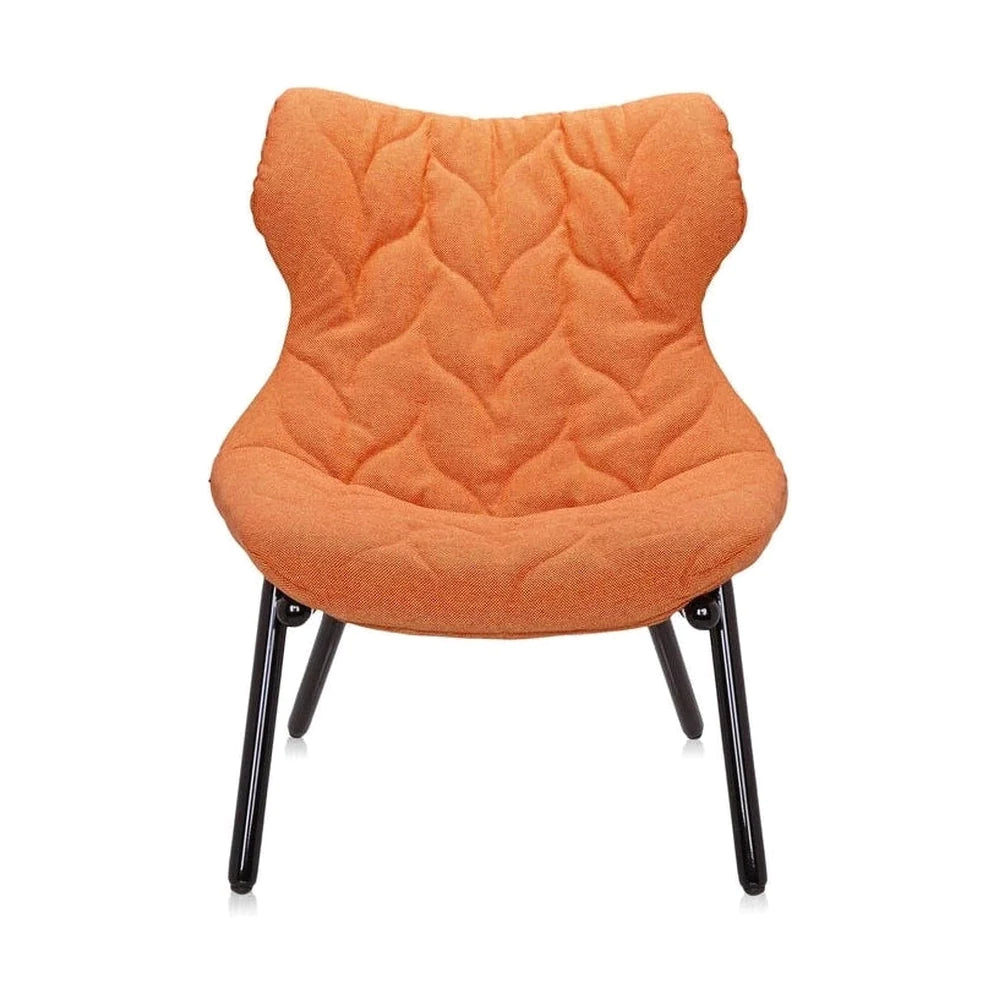 Kartell gebladerte fauteuil Trevira, zwart/oranje