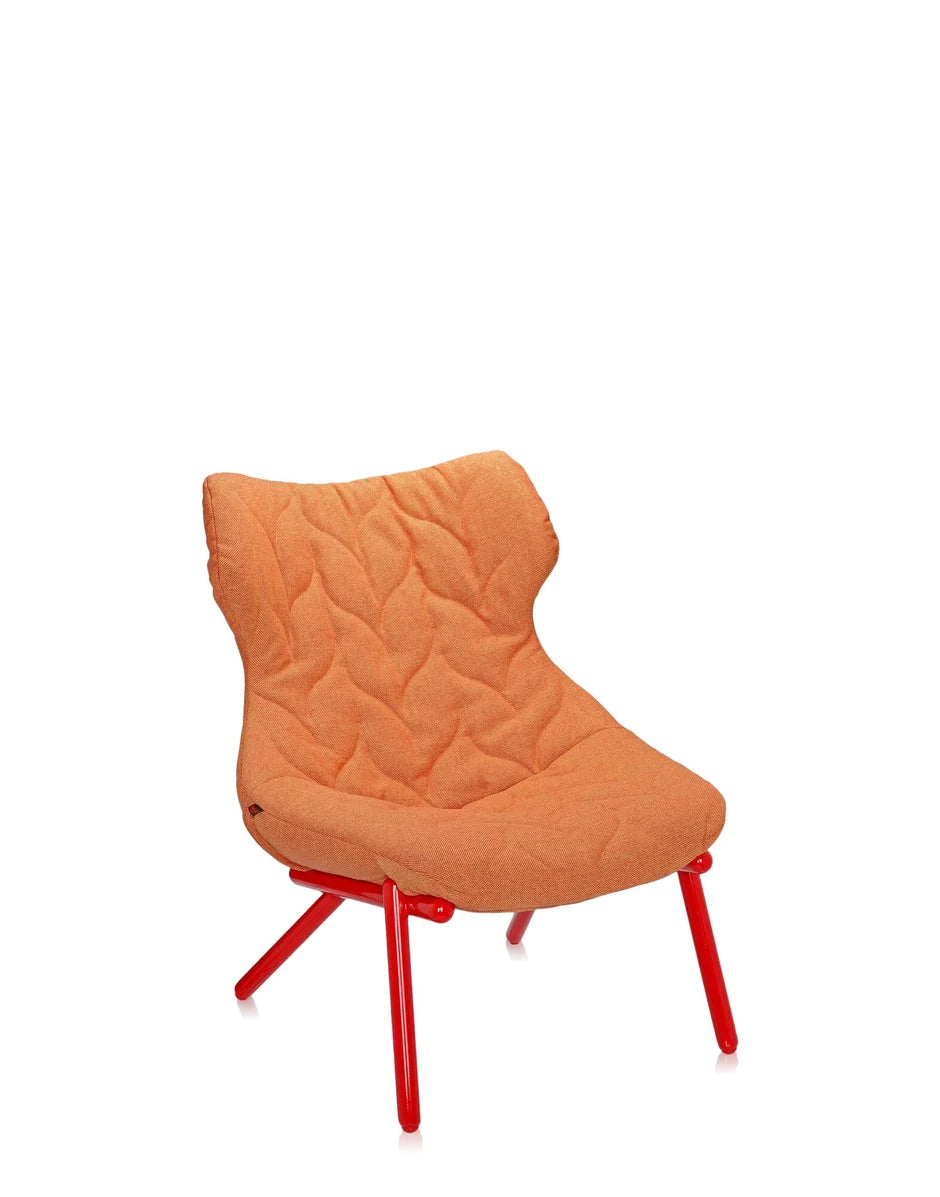 Trevira de fauteuil de feuillage Kartell, rouge / orange