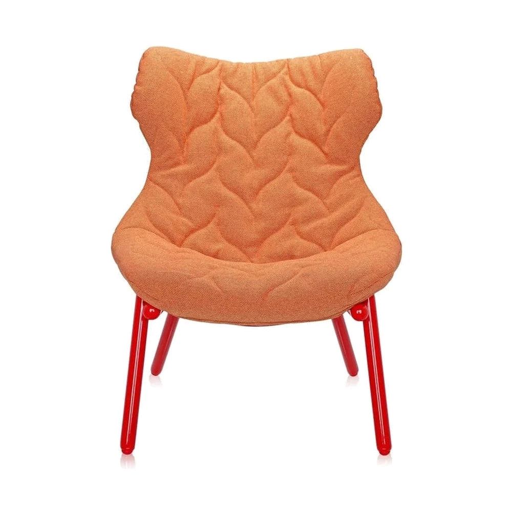 Kartell Follage Sillón Trevira, rojo/naranja