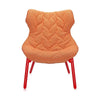 Trevira de fauteuil de feuillage Kartell, rouge / orange