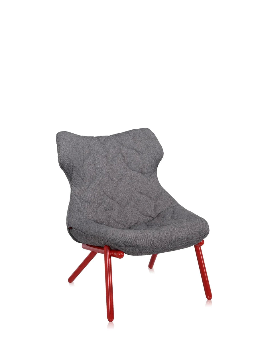 Trevira de fauteuil de feuillage Kartell, rouge / gris