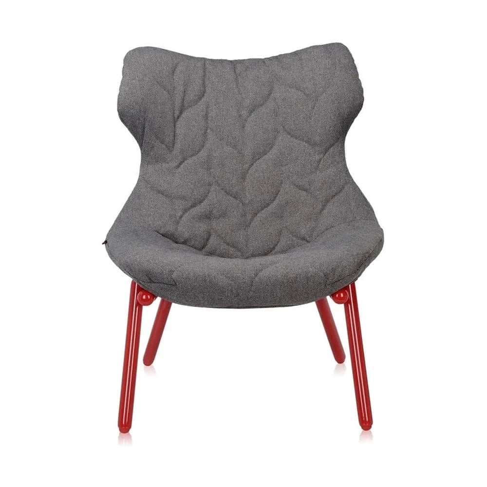 Kartell gebladerte fauteuil Trevira, rood/grijs