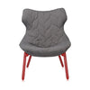 Kartell Laub Sessel Trevira, rot/grau