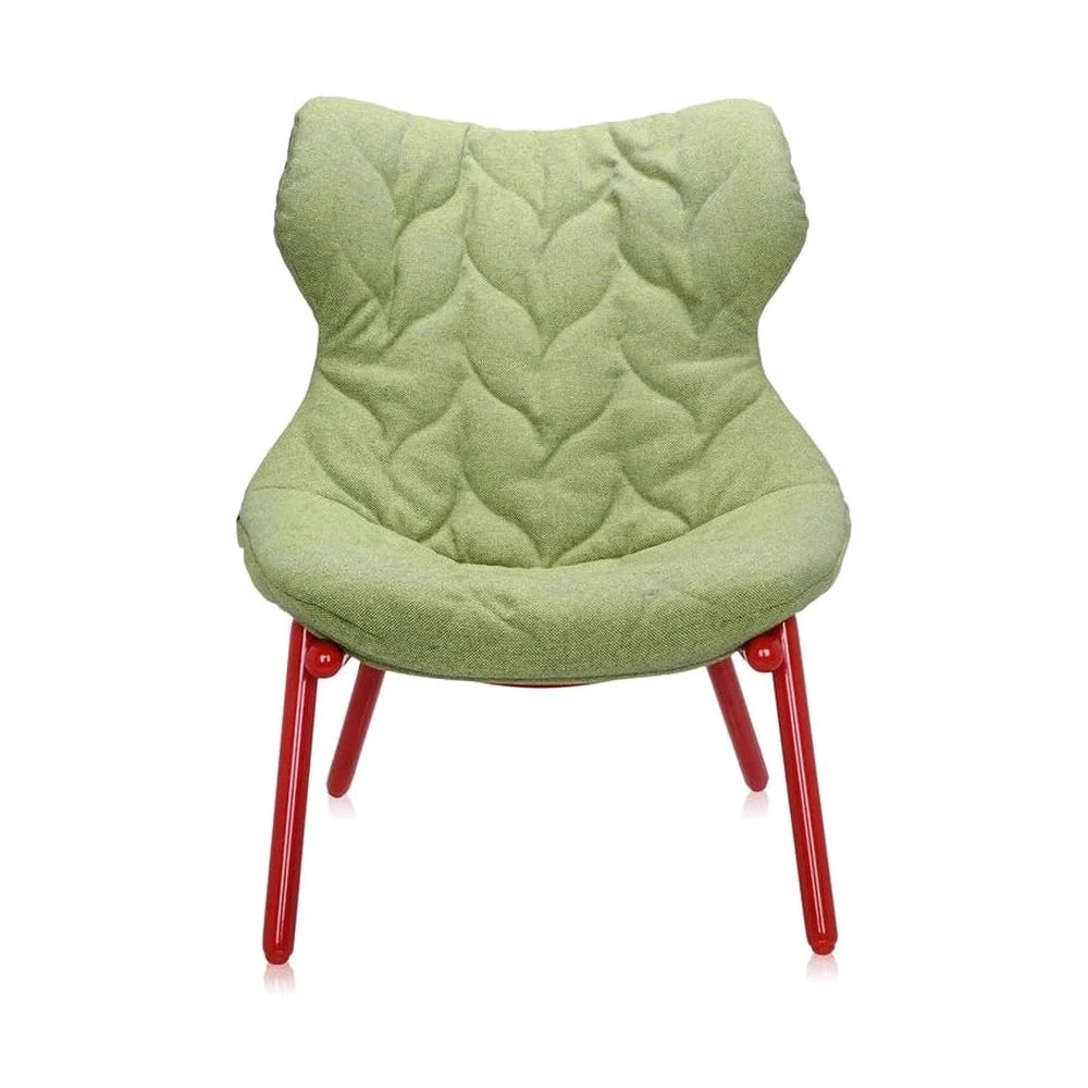 Kartell Follage Sillón Trevira, rojo/verde