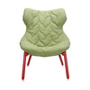 Kartell gebladerte fauteuil Trevira, rood/groen