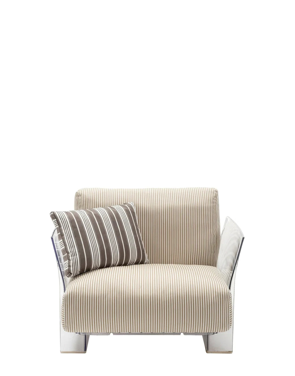 Strisce di poltrona esterna Kartell Pop, beige